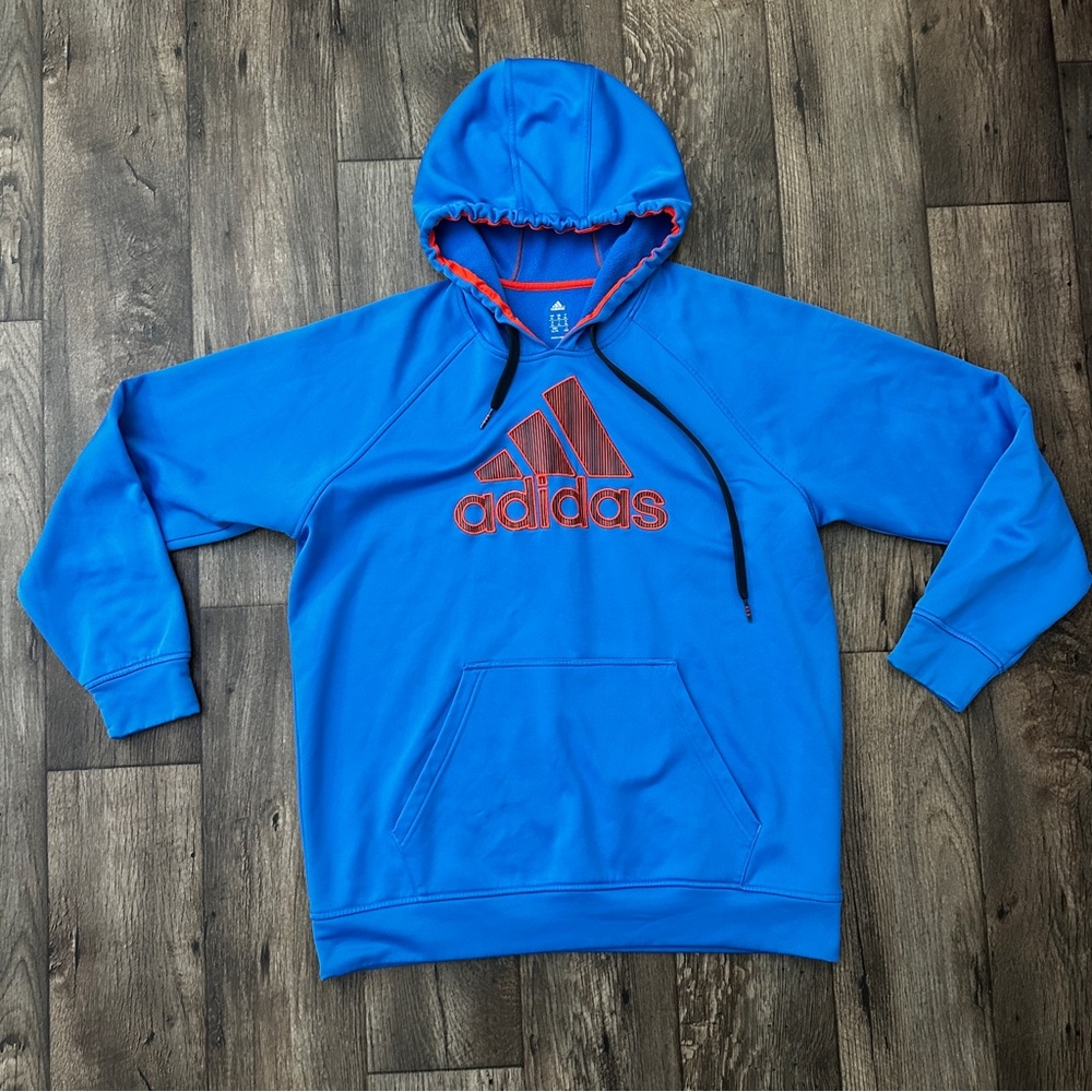 Adidas 2013 3 Stripe Logo Hoodie Men’s Size XL Blue
